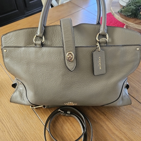 Coach Tan Pebble Leather Bag - Picture 3 of 13